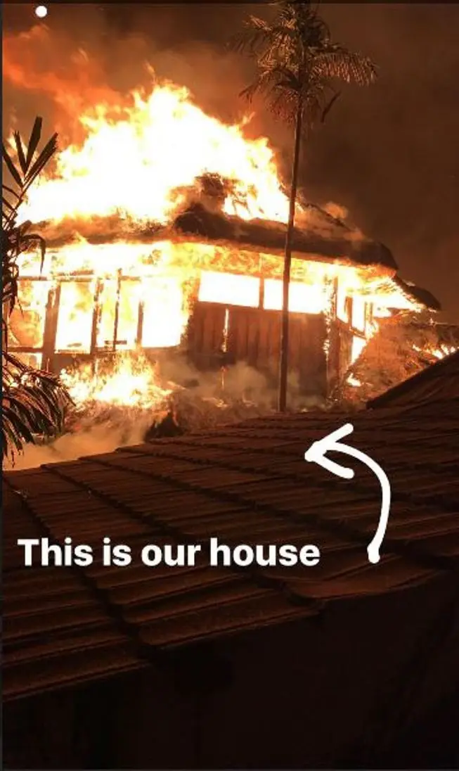 Rumah Nana Mirdad kena imbas tetangga yang mengalami kebakaran (Foto: Instagram)