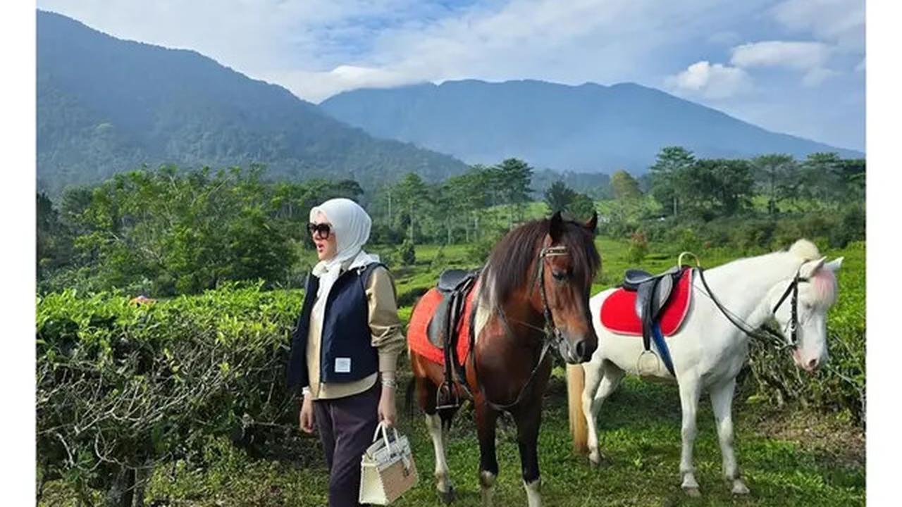 6 Potret Piknik Mewah Syahrini dan Reino Barack, Nikmati Sarapan di Kebun Teh
