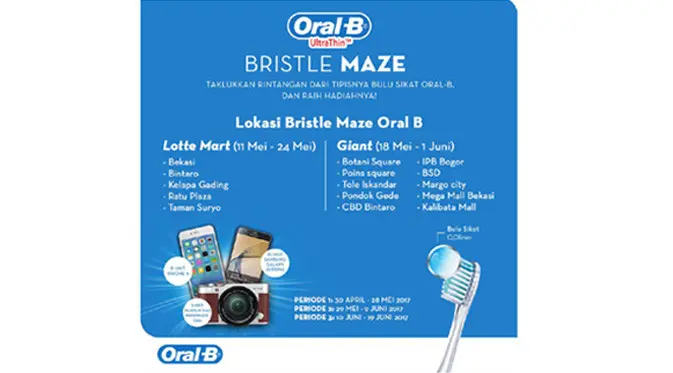 Lokasi Bristle Maze Oral B.