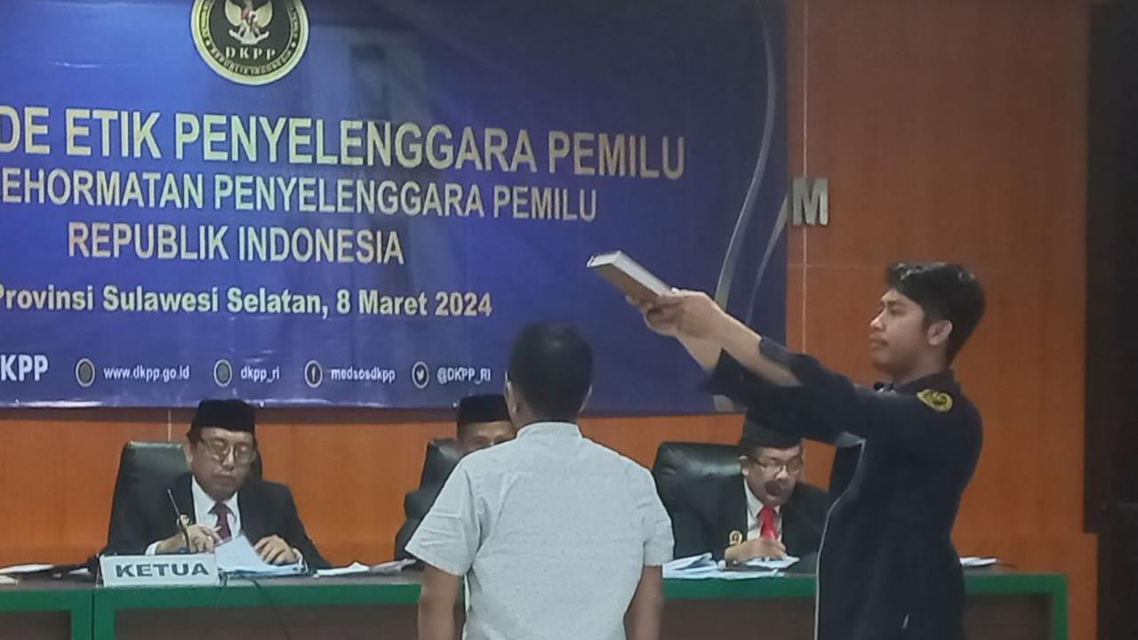 Dituduh Manipulasi Hasil Verifikasi PKN dan Partai Ummat, Komisioner KPU Pangkep Jalani Sidang Etik