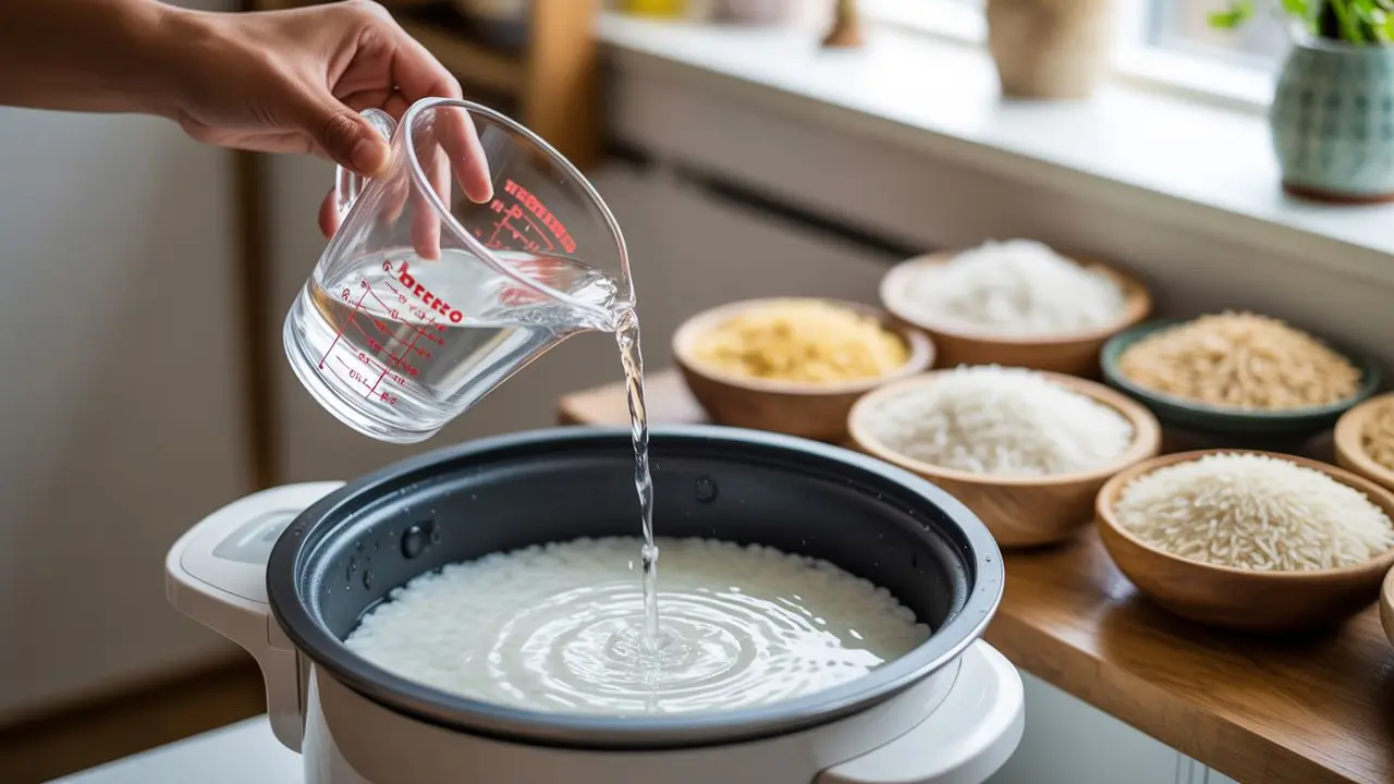 ukuran air memasak nasi