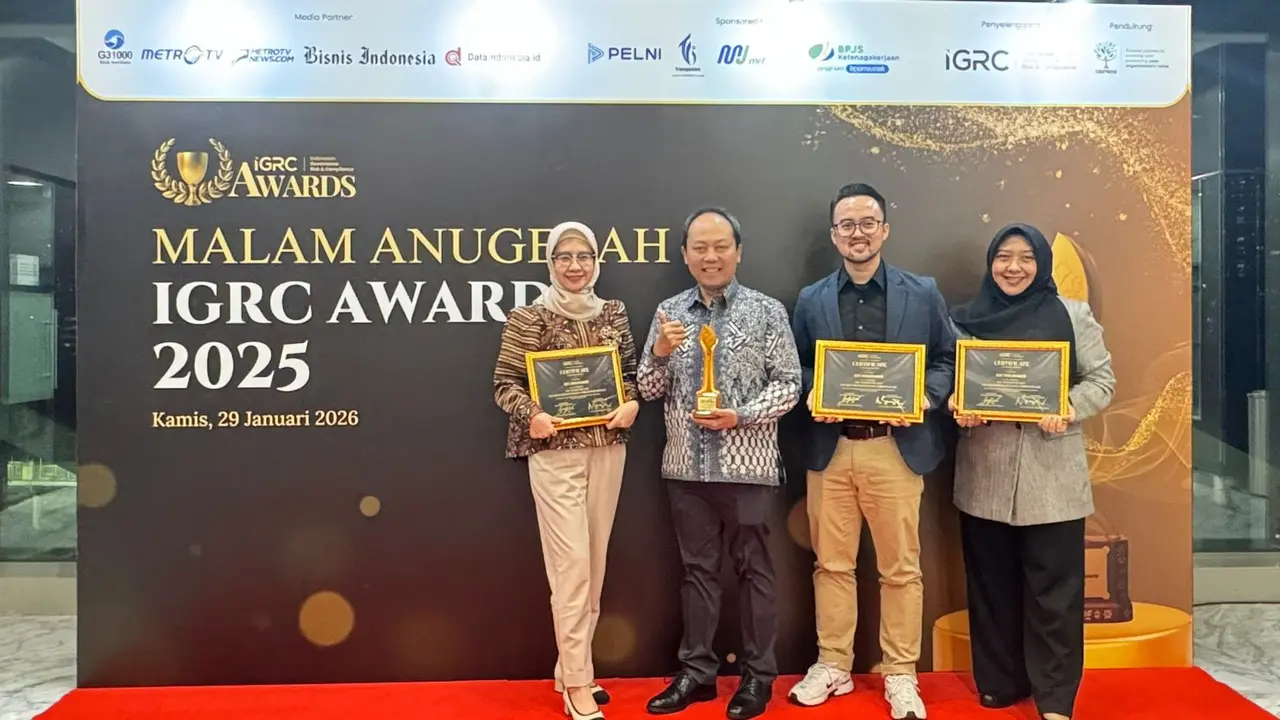 BRI Insurance berhasil meraih penghargaan bergengsi dari ajang penghargaan IGRC Awards Tahun 2026. (Dok BRI Insurance)