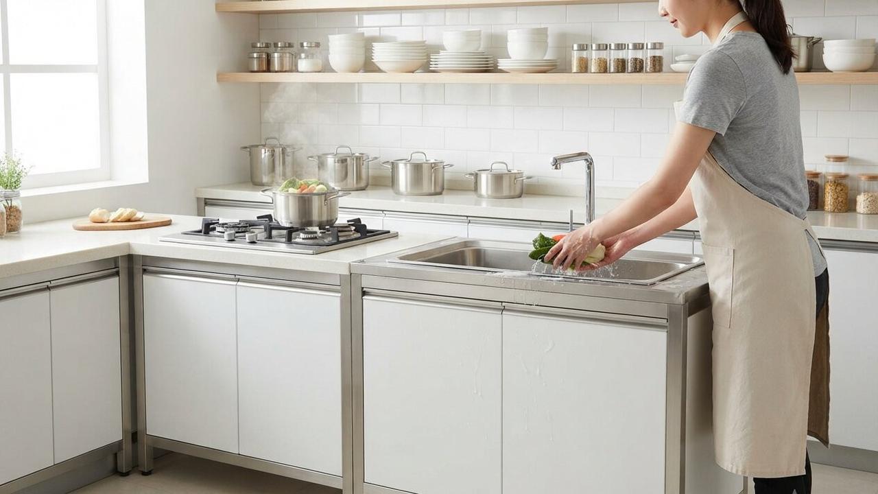 Model Dapur yang Tetap Bersih Meski Sering Terkena Cipratan Air