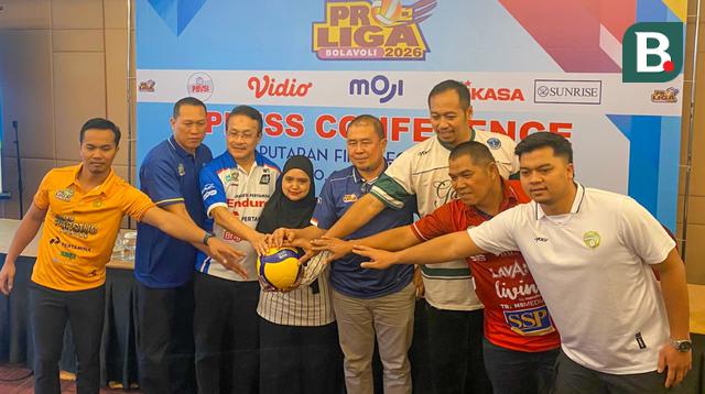 Putaran kedua babak Final Four Proliga 2026 ini akan menyajikan duel yang sengit di Sritex Arena, Solo, Rabu (8/4/2026). (Bola.com/Radifa Arsa)