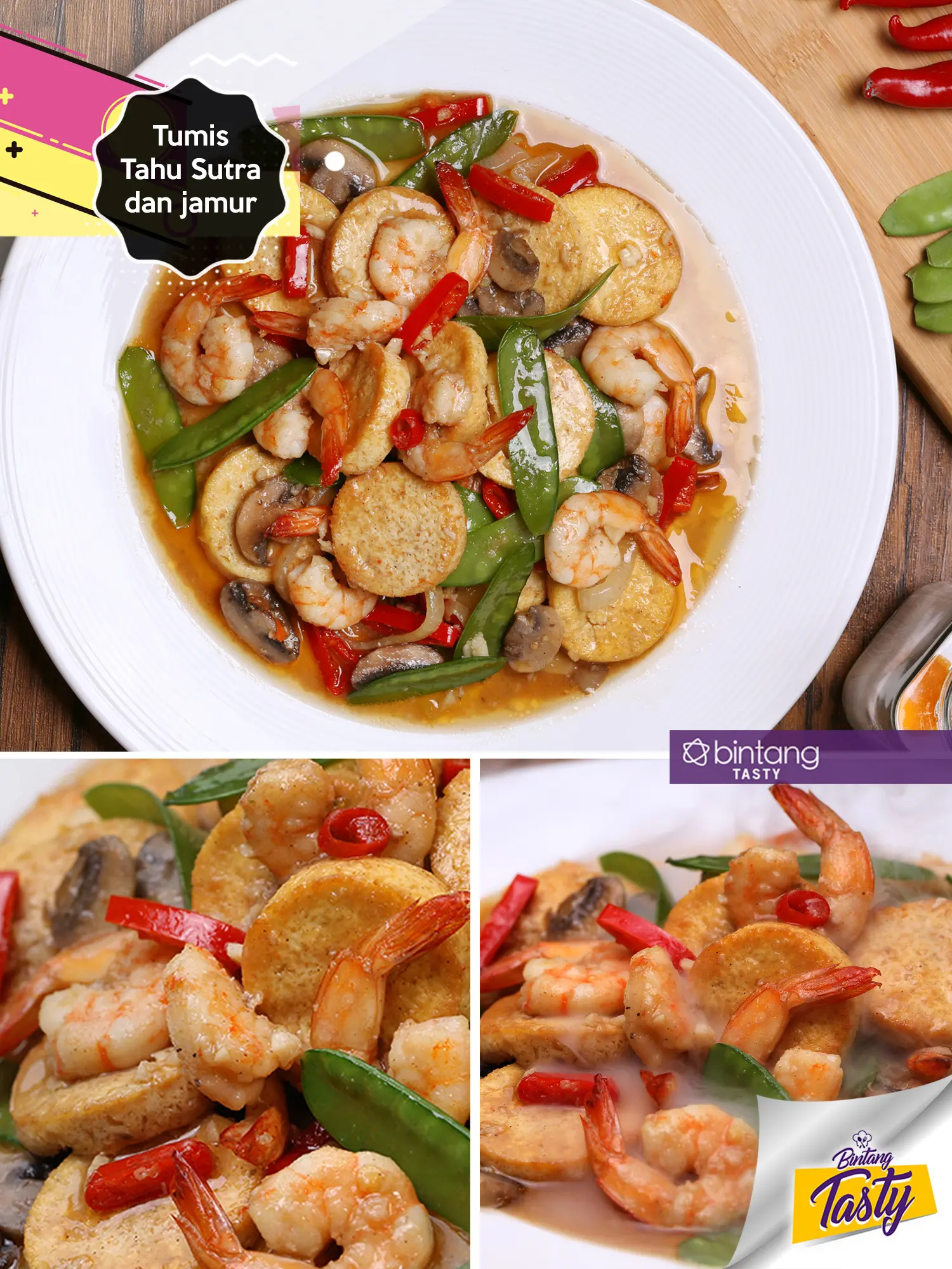 Tumis Tahu Sutra dan Jamur. (Fotografer: Nurwahyunan/DI: M. Iqbal Nurfajri/Chef: Arum Sari)