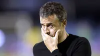 Pelatih Barcelona, Luis Enrique, turut kecewa usai anak asuhnya dipermalukan Celta Vigo. Pekan depan La Blaugrana akan menghadapi Deportivo La Coruna pada laga La Liga. (AFP/Miguel Riopa)