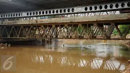 Kondisi jembatan di kolong jalan layang Kalibata Jakarta, Kamis (19/11/2015). Pemerintah Provinsi DKI Jakarta segera melakukan pembongkaran jembatan Kalibata untuk mengatasi banjir akibat penumpukan sampah. (Liputan6.com/Helmi Fithriansyah)