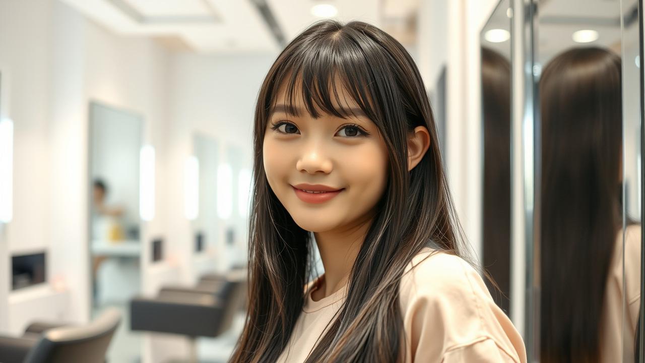 cara memotong poni ala korea