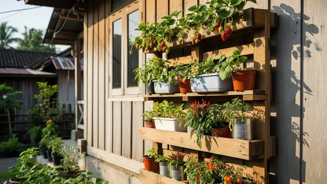 Rumah Minimalis di Desa Ukuran 5x8 dengan Kebun Buah Vertikal
