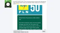 Cek Fakta: Tidak Benar Ini Situs Resmi PLN untuk Mendaftar Diskon Tarif Listrik 50 Persen