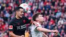 Bayer Leverkusen mampu membuka keunggulan terlebih dulu pada pertandingan itu. Pemain asal Amerika Serikat, Malik Tillman, mencetak gol untuk tuan rumah pada menit ke-70. (Federico Gambarini/dpa via AP)