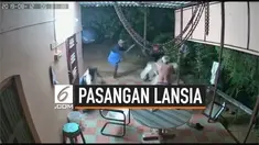Pasangan lansia menggagalkan perampokan di kediamannya di Kadayam, India. Perampokan yang dilakukan oleh 2 orang itu terjadi pada 11 Agustus 2019.