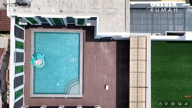 Potret Kolam Renang Rooftop di Rumah Baru Sarwendah