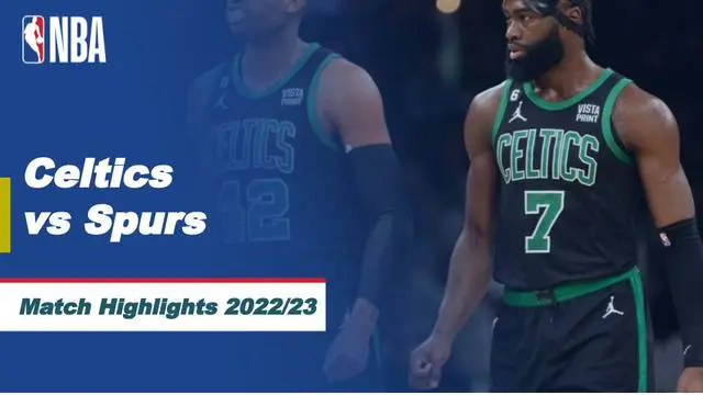 Berita video highlights NBA 2022/2023 pertandingan antara Boston Celtics melawan San Antonio Spurs Senin (27/3/23) pagi WIB.