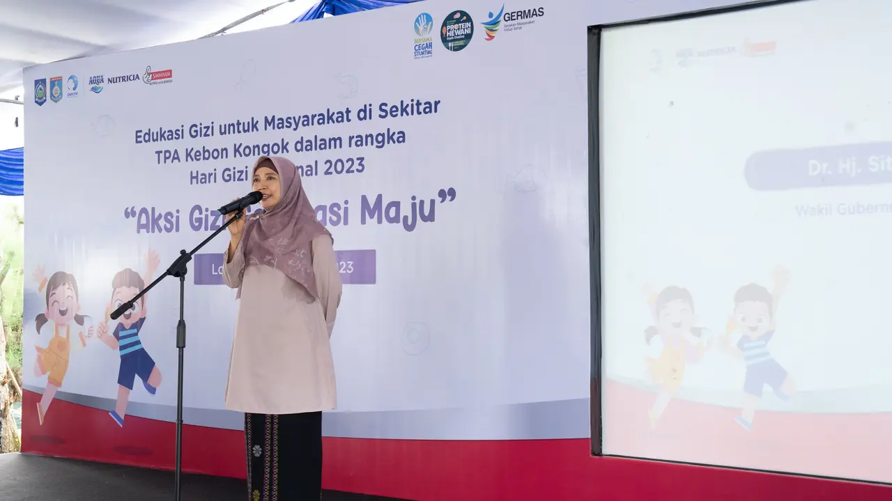 Wakil Gubernur NTB, Dr Hj Sitti Rohmi Djalilah saat memberikan pemaparan soal situasi terkini stunting (Sumber: Dokumentasi Danone Indonesia)