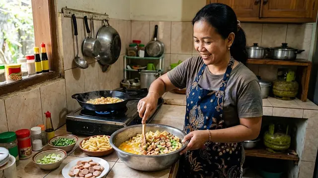 Makaroni Telur Goreng Sosis