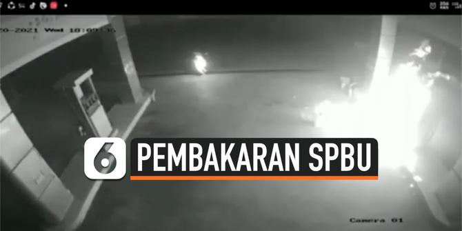 VIDEO: Detik-detik Pria Mabuk Membakar SPBU