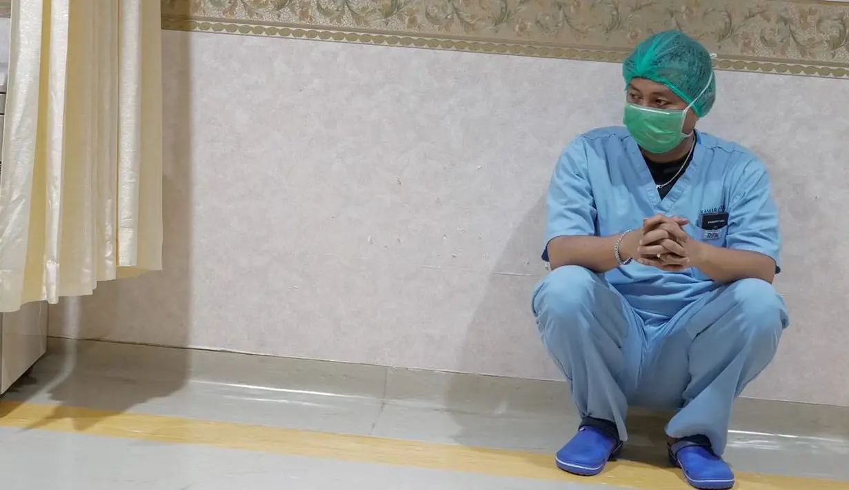 Momen Bella Bonita melahirkan didampingi Denny Caknan. [Foto: Instagram/denny_caknan]