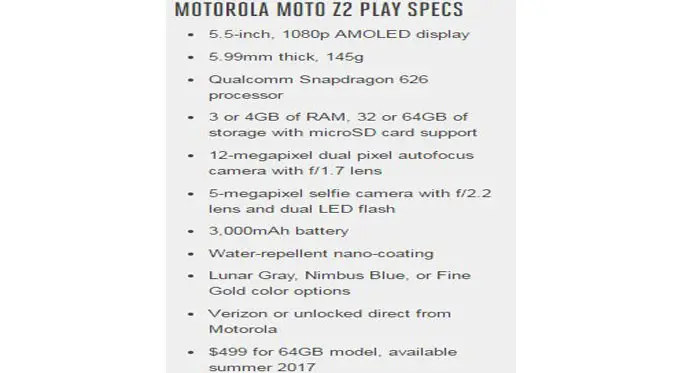 Spesifikasi Moto Z2 Play (Foto: The Verge)