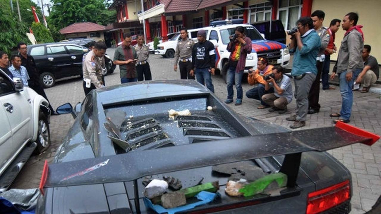 Ini Lamborghini yang tabrak penjual STMJ di Surabaya saat balap liar
