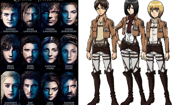 Persamaan Game of Thrones dan Attack on Titan