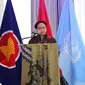 Menteri Luar Negeri RI Retno Marsudi di Markas PBB New York, Amerika Serikat (4/6) (Kementerian Luar Negeri RI)