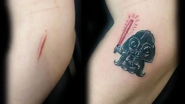tato dari bekas luka (foto: boredpanda)