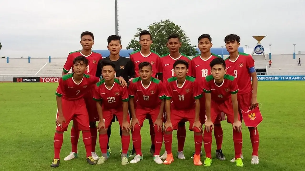 Timnas Indonesia U-16 beraksi di Piala AFF U-15 2017.