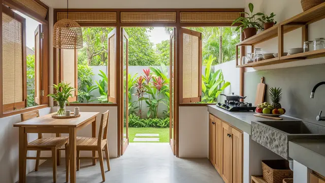 Inspirasi Dapur Kecil untuk Memasak Lama Tanpa Terasa Panas/Foto: AI Generated