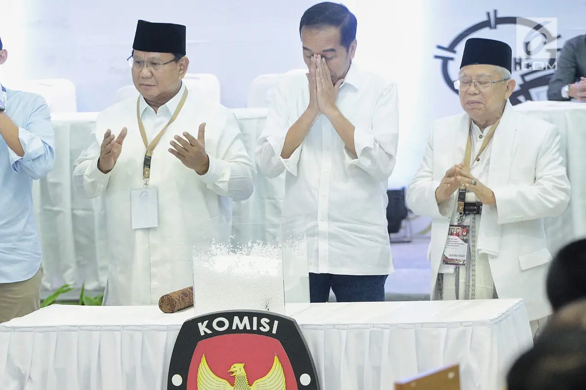 Jokowi-Ma'ruf Amin dan Prabowo-Sandiaga Uno