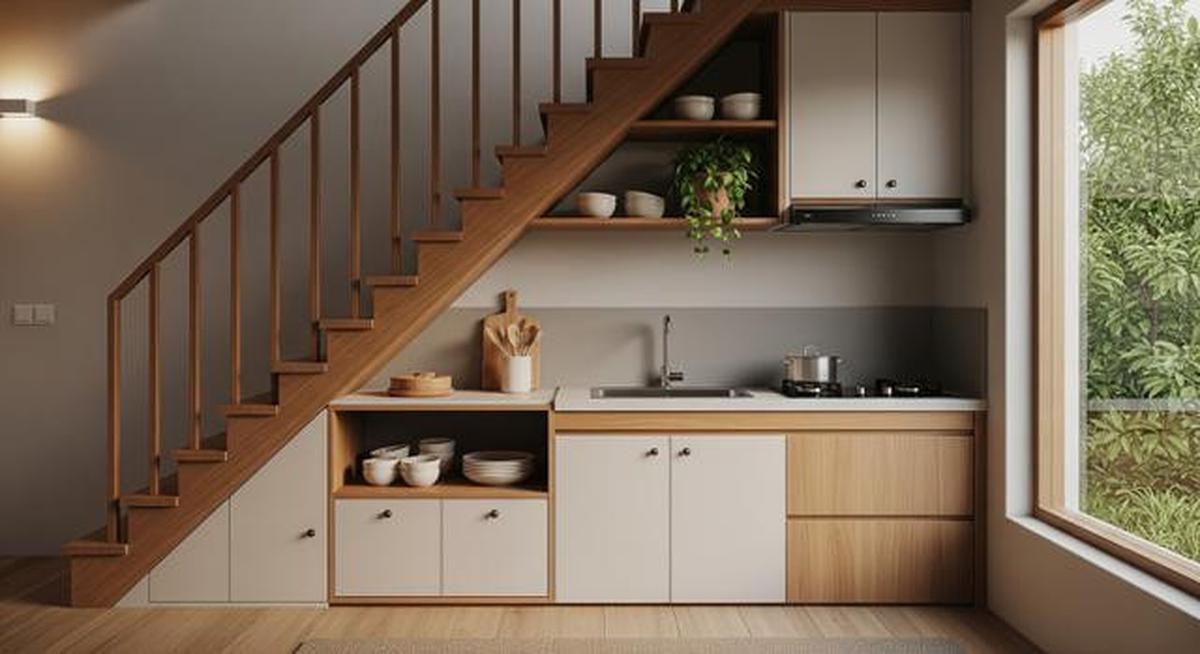 8 Model Dapur Bawah Tangga Rumah Minimalis, Hemat Tempat dan Tetap Estetik