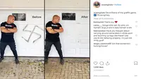 Setiap Hari, Pria Ini Membersihkan Coretan Vandalisme Ujaran Kebencian