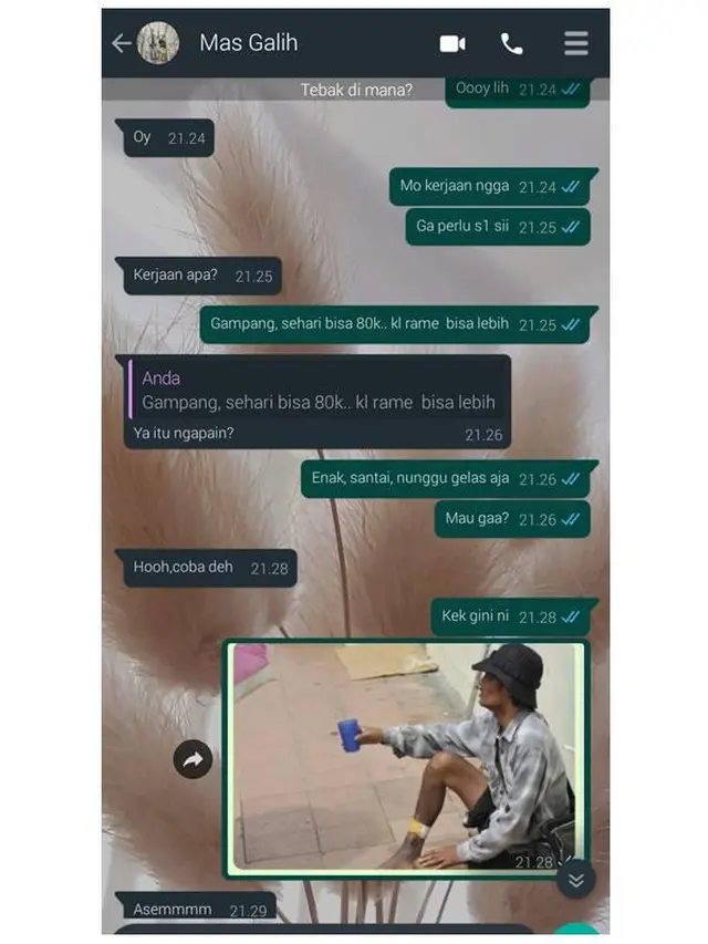 6 Chat Nyeleneh Teman Tawari Pekerjaan Ini Bikin Tepuk Jidat