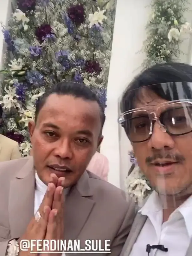 Momen Seleb Hadiri Akad Nikah Sule dan Nathalie Holscher. (Sumber: Instagram/ferdinan_sule/andreastaulany)