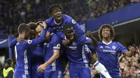 Para pemain Chelsea merayakan gol ke gawang Watford (AP Photo/Tim Ireland)