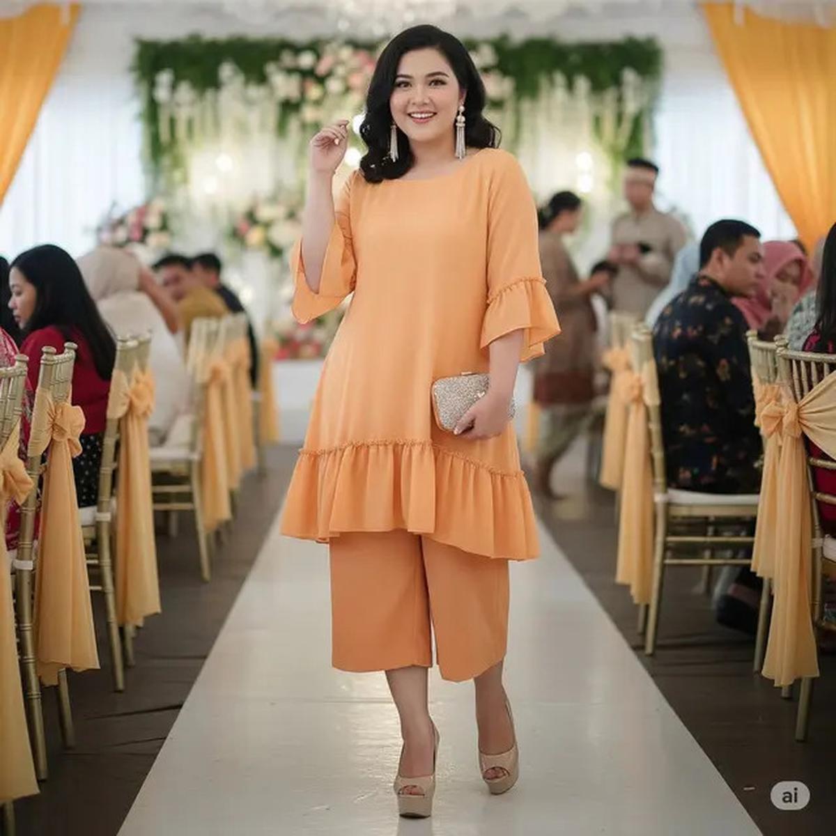 Tips Pilih Baju Kondangan 2025 untuk Wanita Gemuk agar Terlihat Langsing