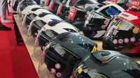 Pameran Helm Premium yang Memiliki Harga Tinggi di IMHAX 2024. (Rendy Yansah/ Liputan6.com)