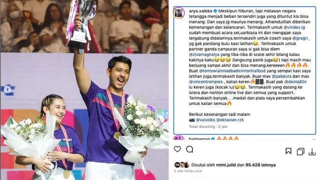 Arya Saloka Panik Saat Tahu Ziva Magnolya Sempat Kaku Kakinya di Score Terakhir Saat Tanding Melawan Malaysia di Tepok Bulu 2023
