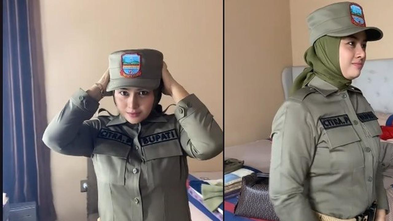 Cantik dan Mancung Potret Bupati Pangandaran Pakai Baju Satpol PP, Dibanjiri Pujian