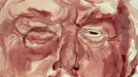 Wanita Ini Membuat Lukisan Wajah Donald Trump dengan Darah Haid