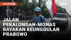 Rayakan Hasil Real Count Sementara, Pendukung Prabowo Jalan Kaki dari Pekalongan ke Monas