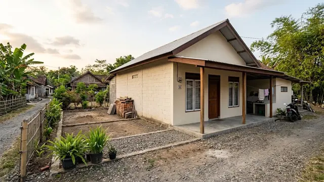 Model Rumah Desa Low Budget untuk Lahan 6×12 Meter