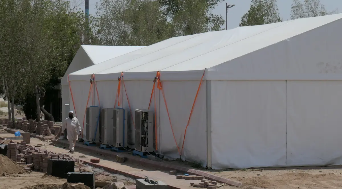 Persiapan puncak haji di Arafah. (FOTO: MCH PPIH ARAB SAUDI 2023)