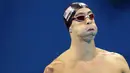 Perenag pria AS, Michael Phelps saat berlaga di kategori estafet gaya bebas 4x100 meter pada Olimpiade Rio de Janeiro 2016 di Olympic Aquatics Stadium, Brasil (7/8). (REUTERS/Stefan Wermuth)
