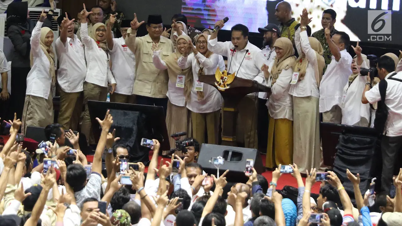 Prabowo Hadiri Pembekalan Relawan