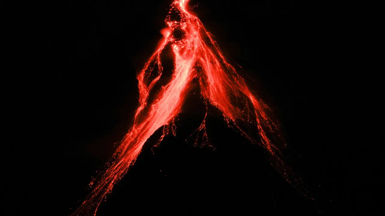 Gunung berapi paling aktif di Filipina memuntahkan lava