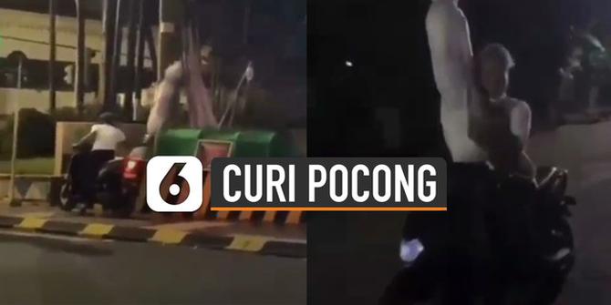 VIDEO: Lagi, Pemuda Madiun Curi Pocong di Pos Polisi Demi Viral