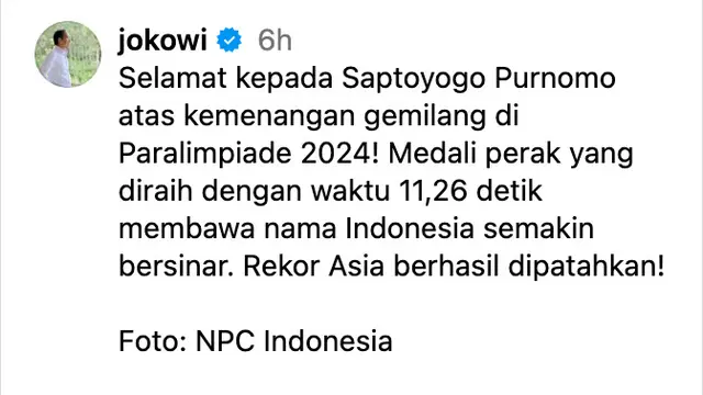 Ungkapan Presiden Jokowi. (Foto: Dok. Instagram @jokowi)