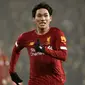 Pemain Liverpool, Takumi Minamino. (AP/Rui Vieira)