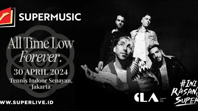 Konser Supermusic All Time low bakal dihelat di Tennis Indoor Senayan, Jakarta